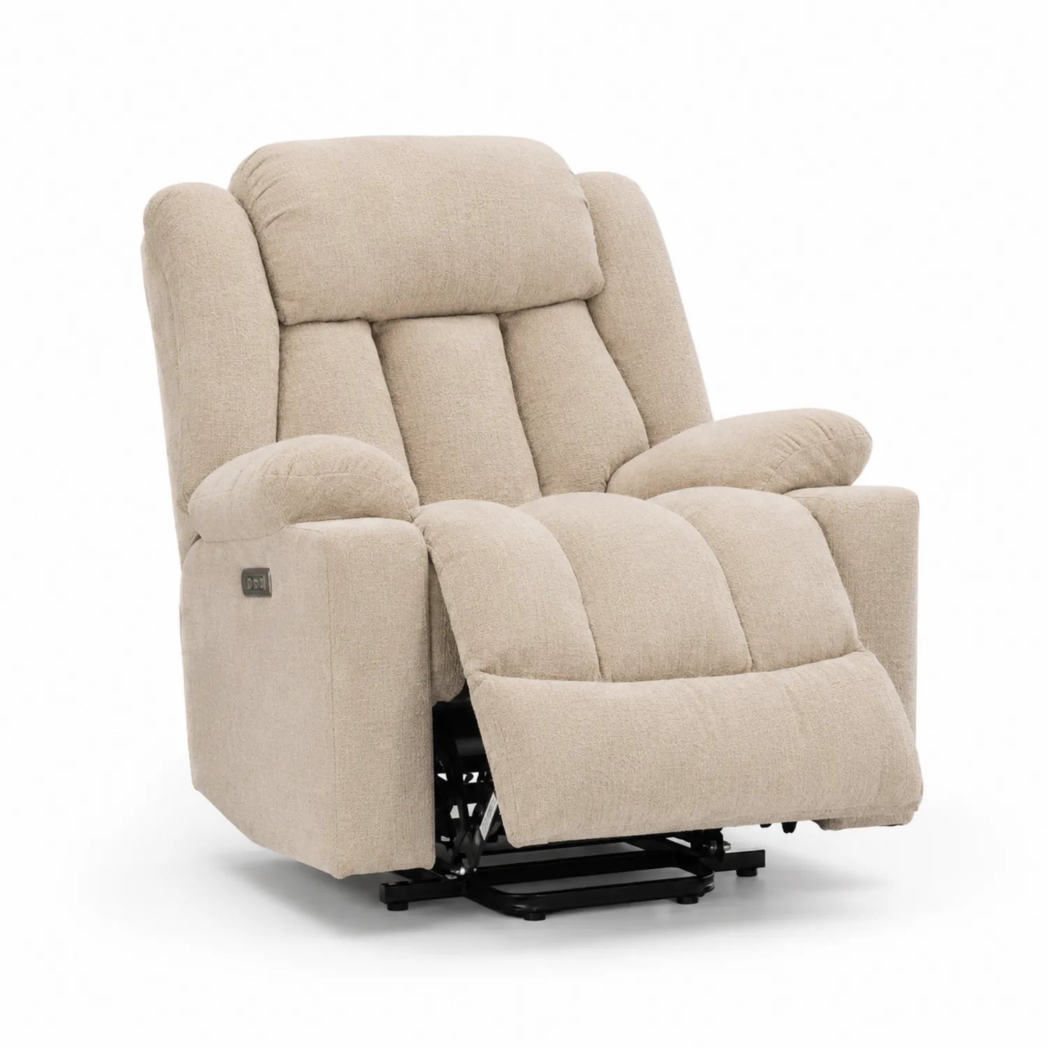 Elektrischer Liegesessel mit Polyesterbezug Beige