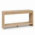 Holz Konsolentisch Rechteckig 120x35x75 cm Hellbraun