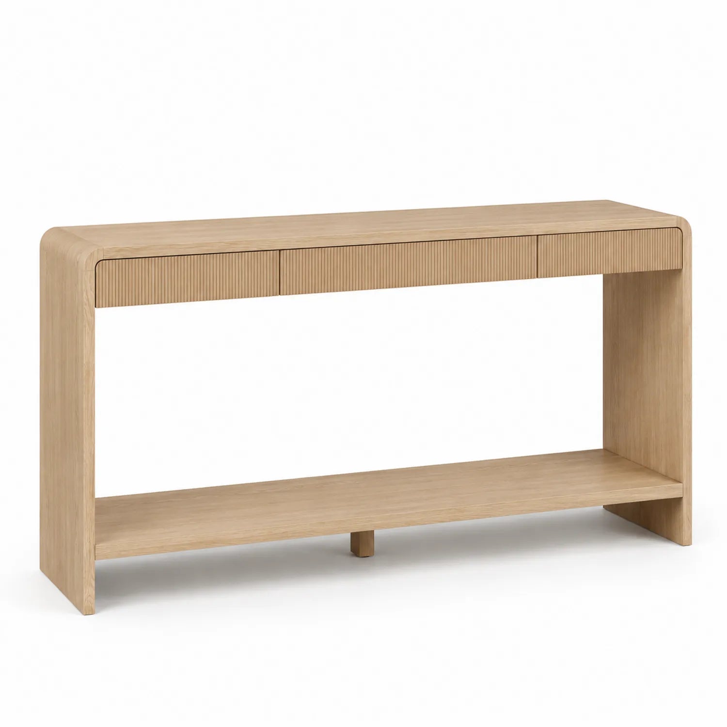 Holz Konsolentisch Rechteckig 120x35x75 cm Hellbraun