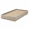 Bettgestell 200x100 cm Leinen Beige