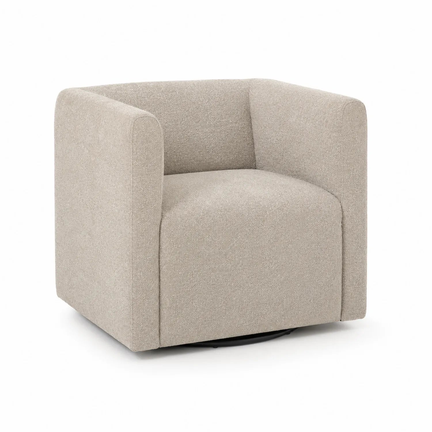 Beiger drehbarer Sessel aus Stoff