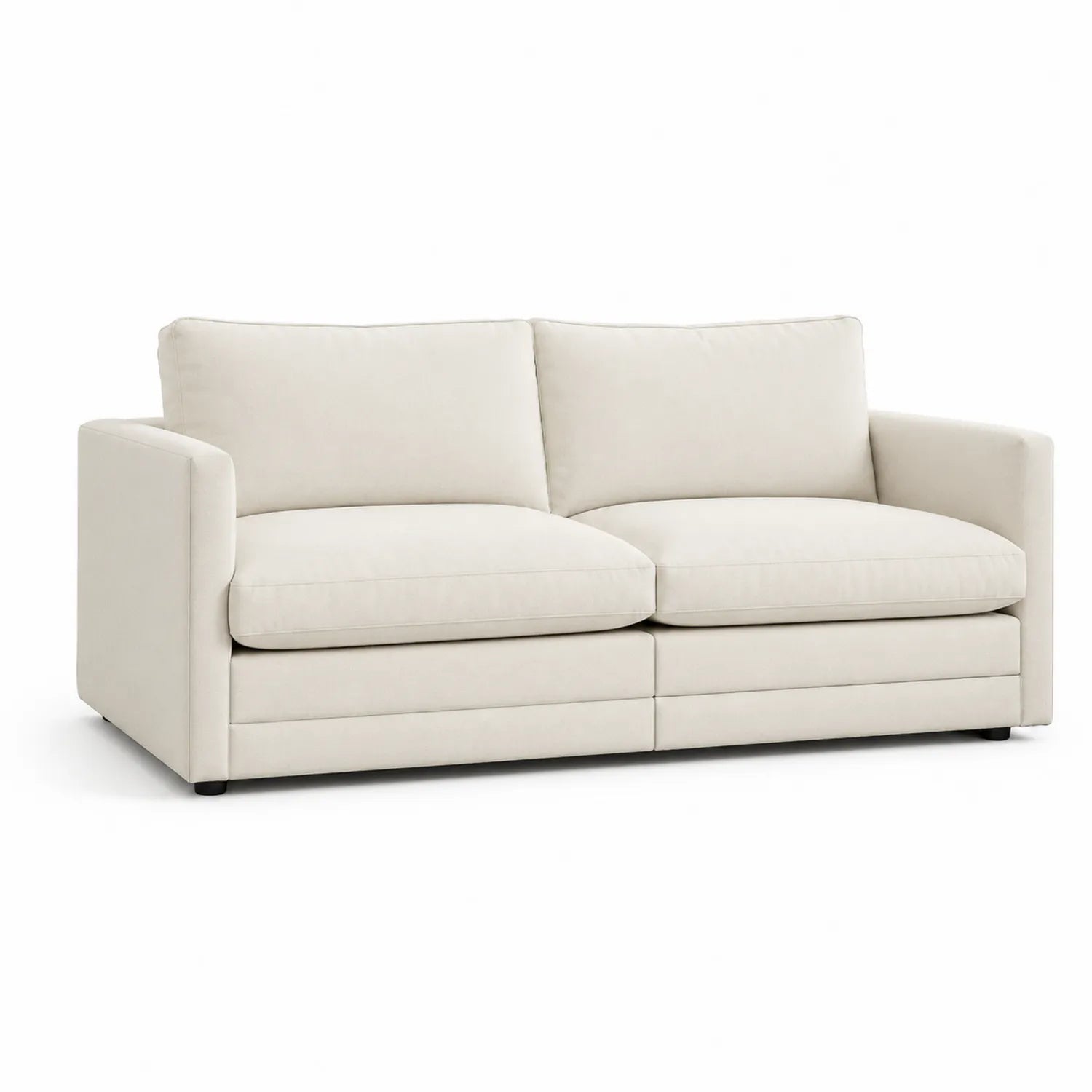 Stoff 3-Sitzer Sofa Baumwolle Beige