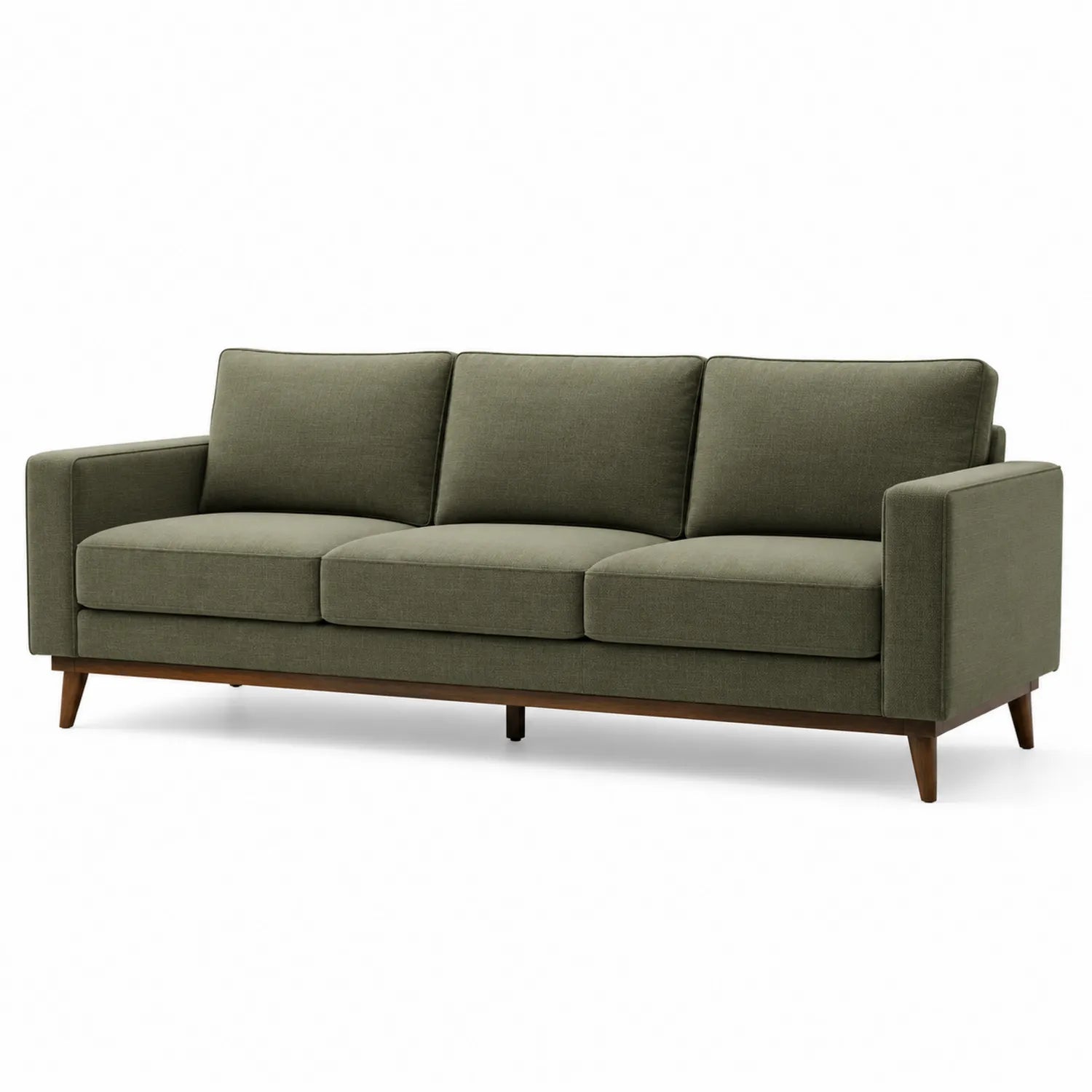 3-Sitzer Sofa aus Baumwollstoff Grün