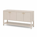 Sideboard rechteckig 160x80x40 cm Holz Cremig