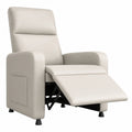 Relaxsessel, Kunstleder, Beige, 105cm Höhe x 68cm Breite x 85cm Tiefe