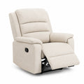 Verstellbarer Leinenstoff-Sessel mit Metallrahmen Beige