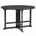 Runder Klapptisch aus Akazienholz 90 cm Schwarz