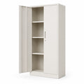 Stahlschrank mit 4 Einlegeböden Creme 180cm x 90cm x 40cm