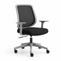 Bürostuhl mit Mesh-Rückenlehne, höhenverstellbar, Schwarz/Grau