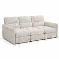 Modulares 3-Sitzer Sofa aus Stoff in Beige