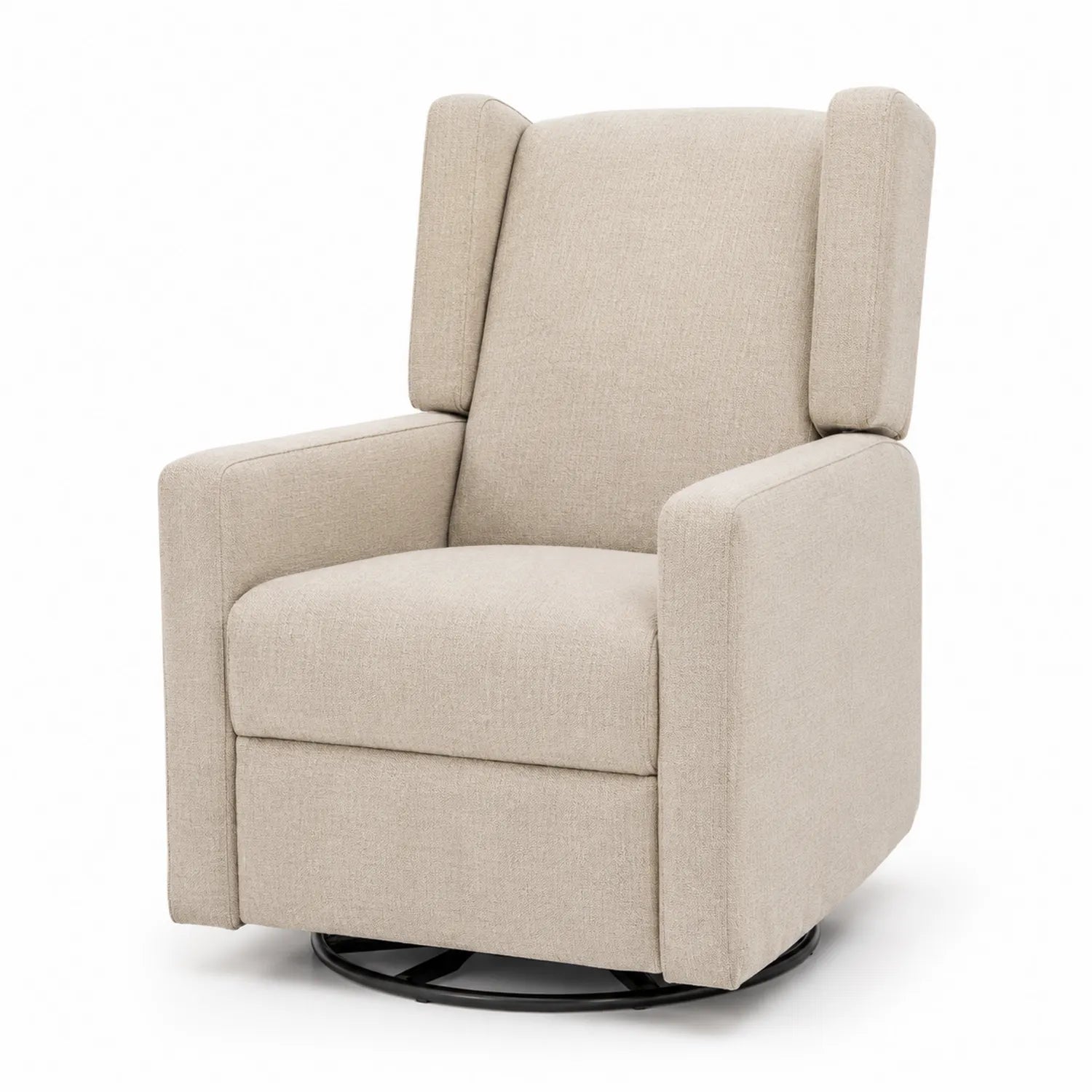 Drehbarer Polstersessel Massivholzrahmen Beige