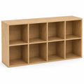 Holzregal mit 8 Fächern Eiche 120x60x30cm