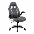Ergonomischer Bürostuhl Racing-Stil Kunstleder Grau