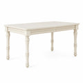 Holzesstisch Rechteckig 150x90 cm Creme