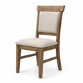 Esszimmerstuhl Holz Leinen Beige 90x45x55cm