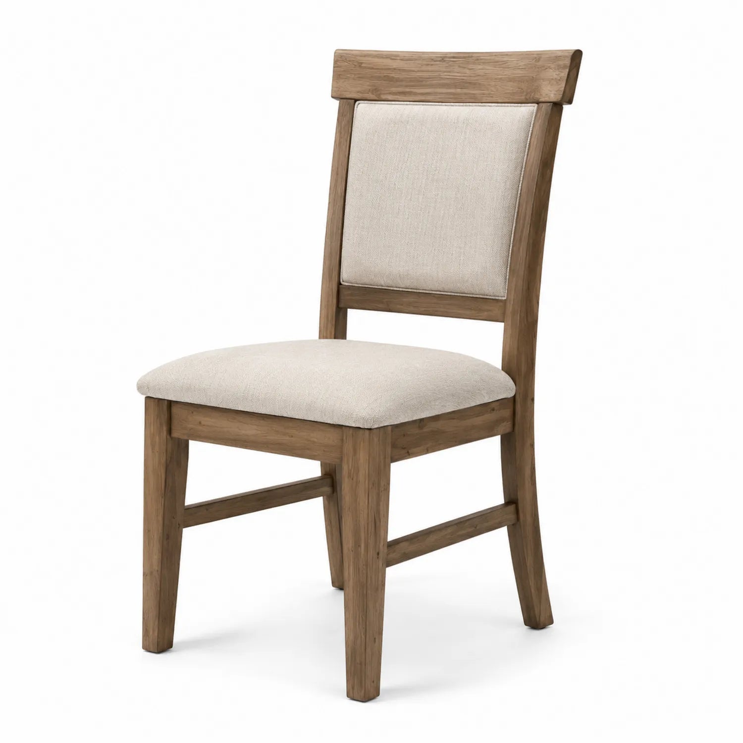 Esszimmerstuhl Holz Leinen Beige 90x45x55cm