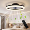 HOMCOM Deckenventilator mit LED Beleuchtung, Geräuscharm, Dimmbar, 3 Lichtfarben, 6 Geschwindigkeiten, Timer, Ideal für Wohnzimmer, Schwarz