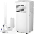 Antarctic Star 8000 BTU 4-in-1 Mobile Klimaanlage mit Kühl-, Entfeuchtungs- und Ventilatormodi, Schlafmodus, 24-Stunden-Timer, Fernbedienung und Fensterkit