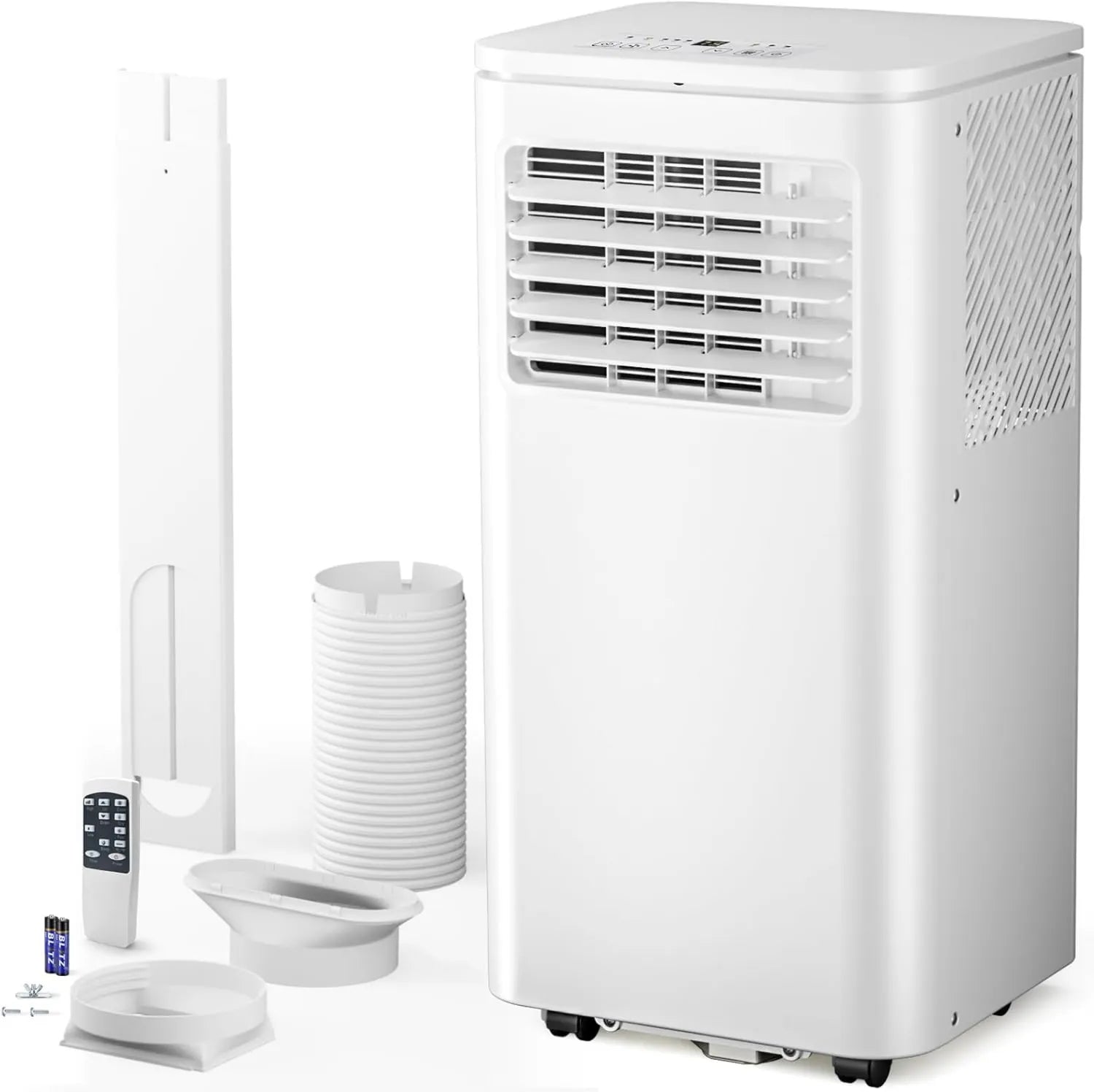 Antarctic Star 8000 BTU 4-in-1 Mobile Klimaanlage mit Kühl-, Entfeuchtungs- und Ventilatormodi, Schlafmodus, 24-Stunden-Timer, Fernbedienung und Fensterkit