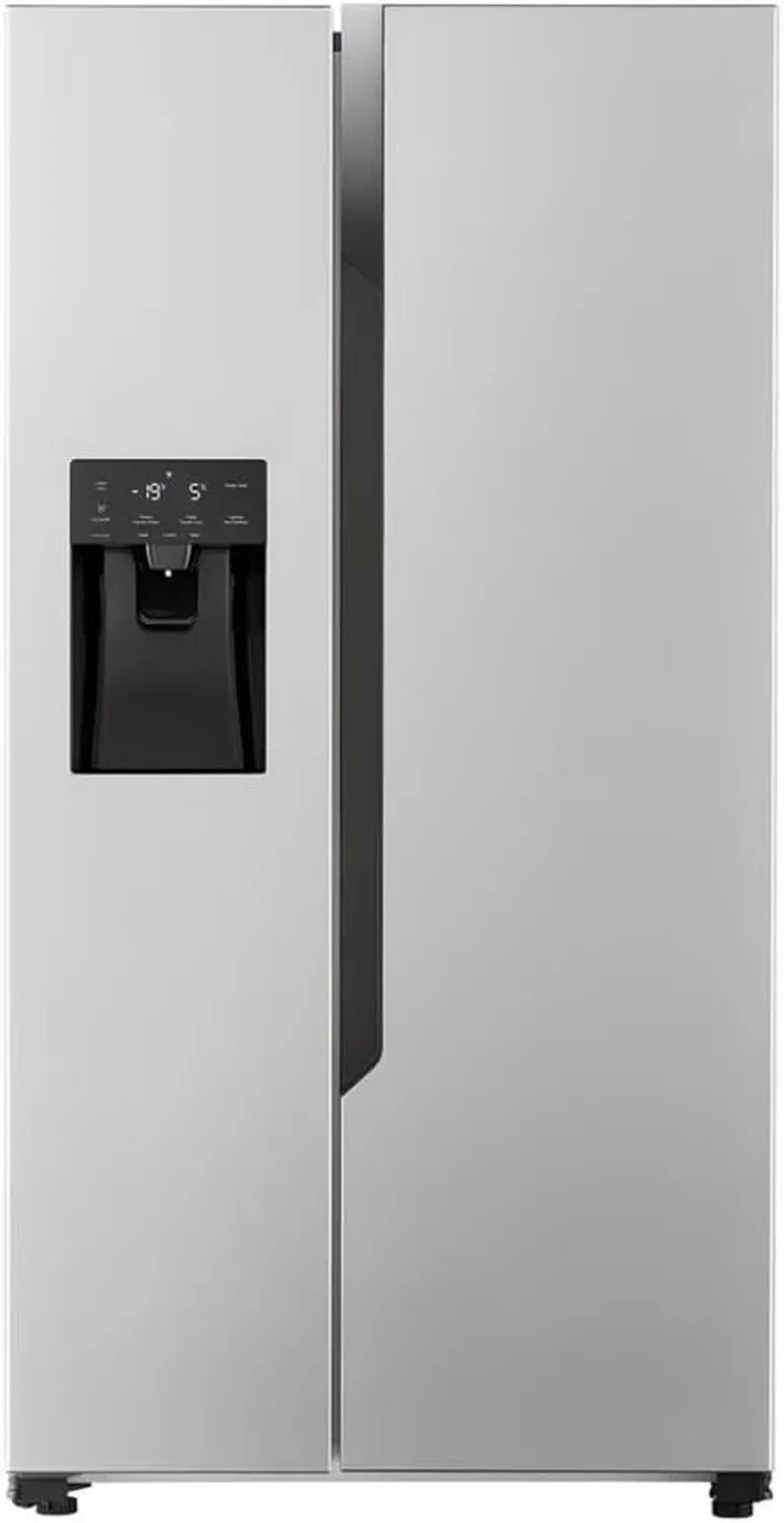 LG Side-by-Side Kühlschrank 562L, Energieklasse E, Touch-Bedienfeld, Eis- und Wasserspender, No Frost, Silber