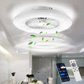 Smart LED-Deckenventilator mit Dimmbare Beleuchtung, Stufenlose Lüftergeschwindigkeit, 3000-5500K, Weiß, 60CM