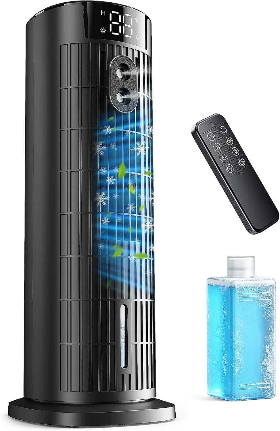 Leise Mobile Klimaanlage 4-in-1 mit Wasserkühlung, Timer & Oszillation, Tragbarer Luftkühler für Büro und Schlafzimmer