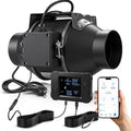 WLAN Rohrventilator 100mm, EC-Motor mit Inverter, 360 m³/h, Intelligente Regelung, 3m Kabel, ideal für Gewächshäuser