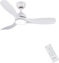 CJOY LED-Deckenventilator mit Fernbedienung, Ø107cm, Leise und Umkehrbar, 3 Farbtemperaturen, 6 Geschwindigkeiten, Ideal für Schlafzimmer und Terrasse