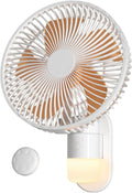 Leiser 26 cm Wandventilator mit Licht und Fernbedienung, ideal für Räume, 4 Geschwindigkeiten, Timer, Oszillation