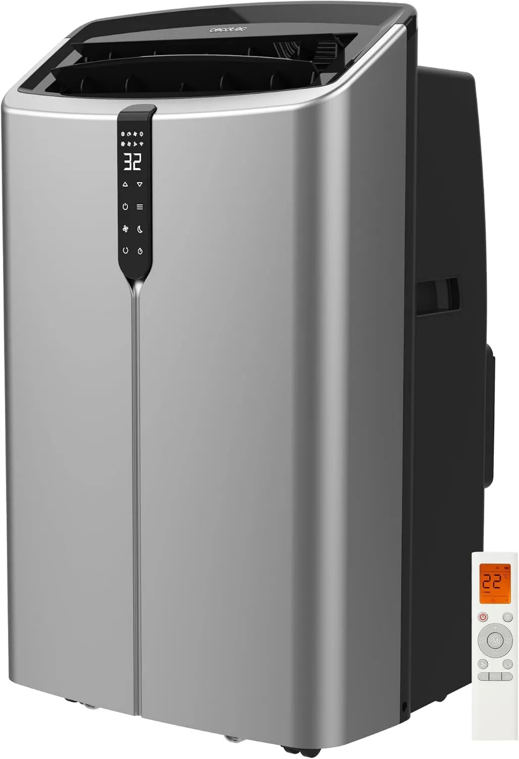 Cecotec Mobile Klimaanlage 14800 Nux, 14000 BTU, Heizen & Kühlen, 35m², 5 Modi, LED-Display