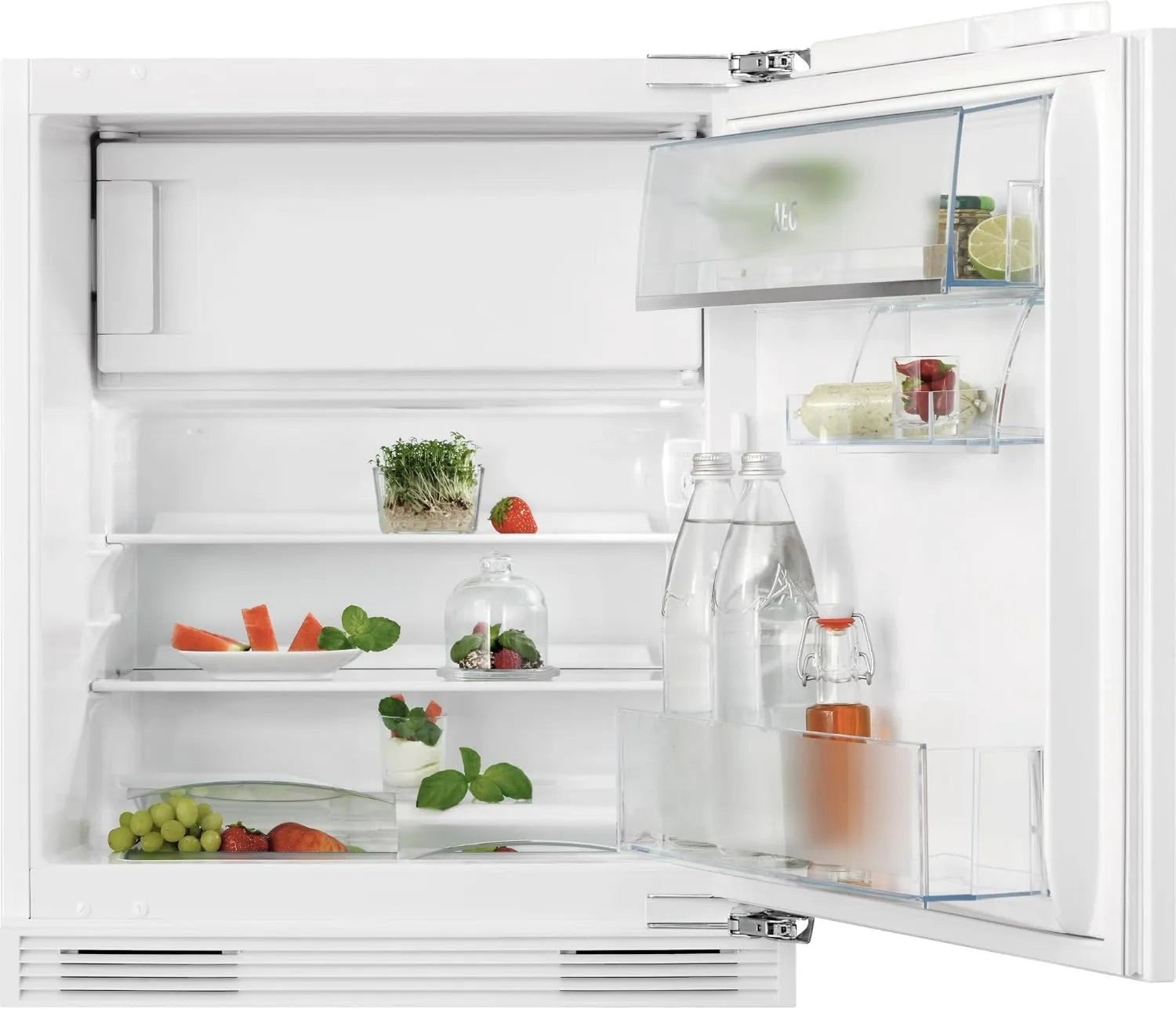 AEG Unterbau-Kühlschrank mit Gefrierfach, 111 L, Festtür, 4-Sterne, 820 mm, Energieklasse E
