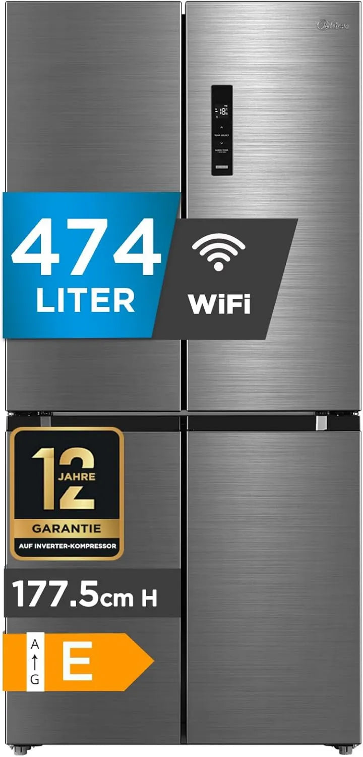 Midea Multi-Door Kühlschrank 474L - Total NoFrost, Smart Cooling & ConvertZone