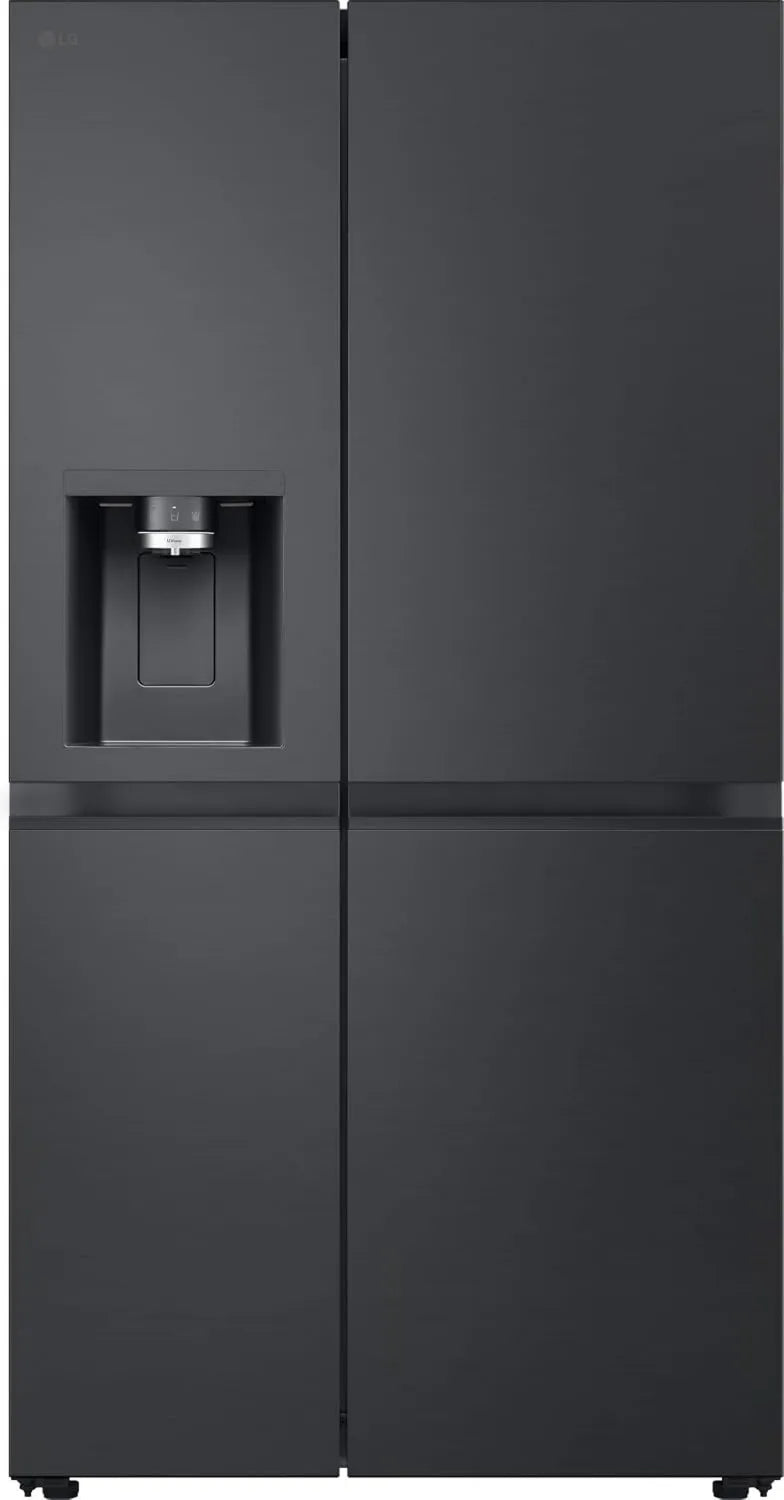 LG GSLE91EVAC Side-by-Side Kühl-Gefrierkombination, 628L, Energieklasse C, Multi-Door mit Eiswasser- und Crushed-Ice-Spender, UVnano-Technologie, Total NoFrost, Smart Inverter Kompressor, WLAN-fähig