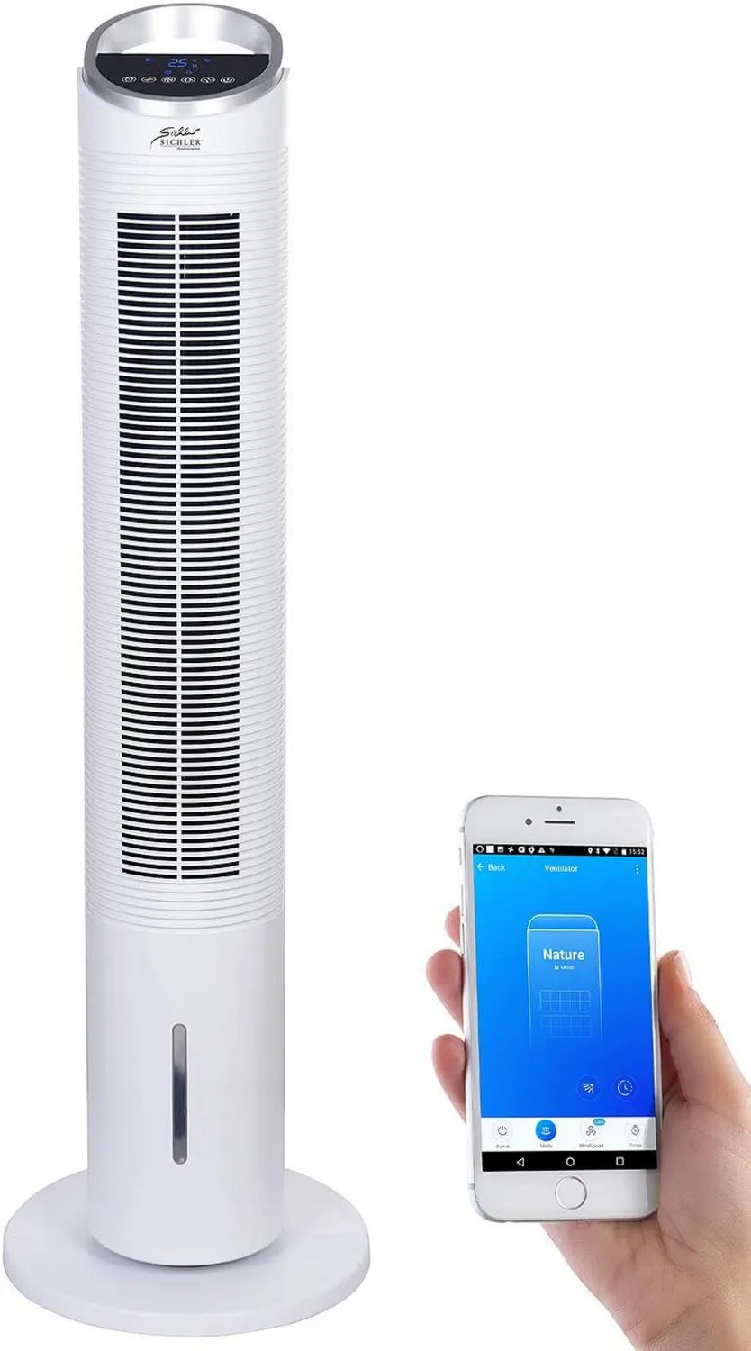 Sichler 3in1 WLAN-Turmluftkühler mit App-Steuerung und Sprachassistenz, 60 W