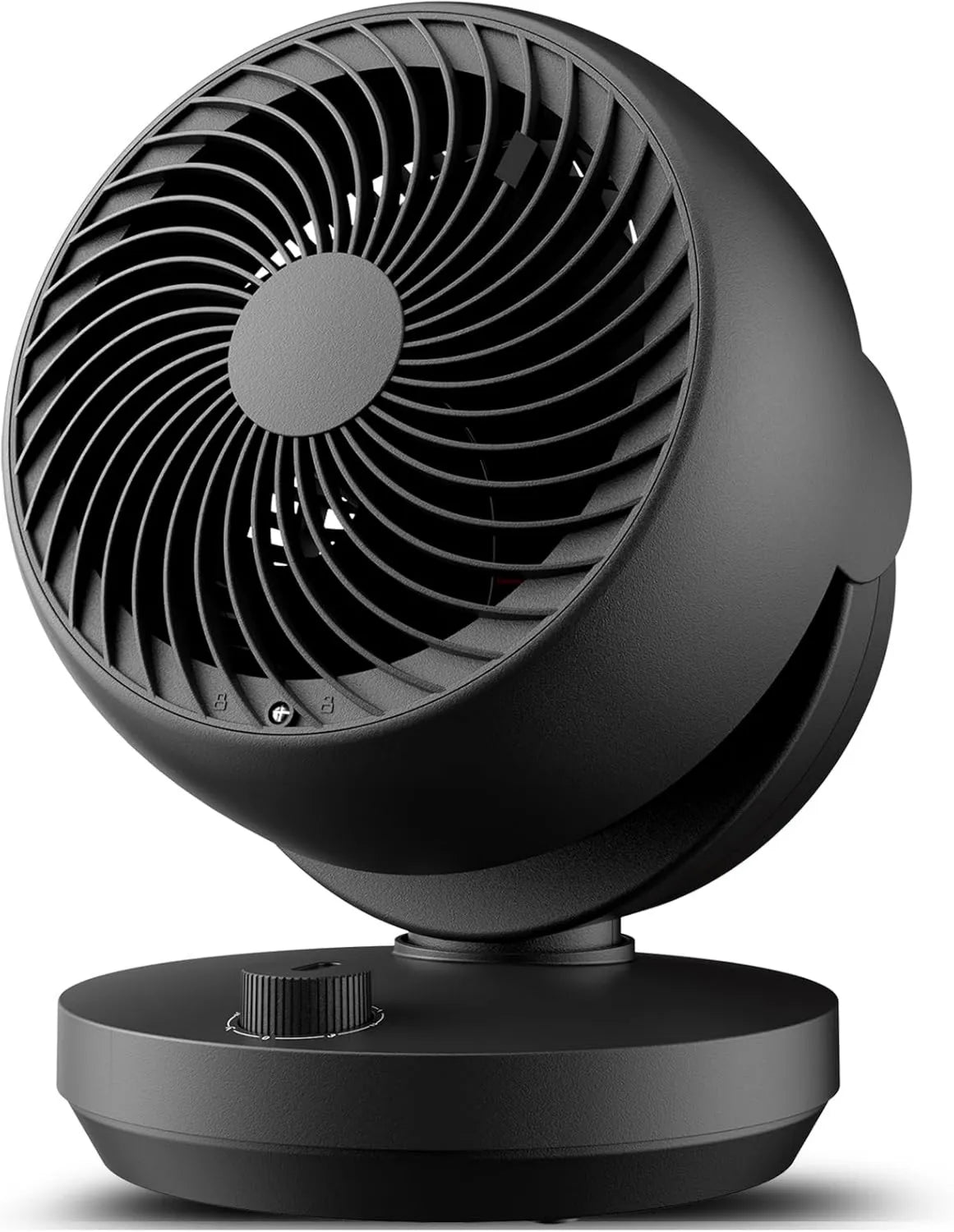 Leiser Tischventilator mit 3D-Turbo-Luftzirkulation, 3 Geschwindigkeiten, 100°/90° Neigungsverstellung, für Räume bis 21m², Schwarz