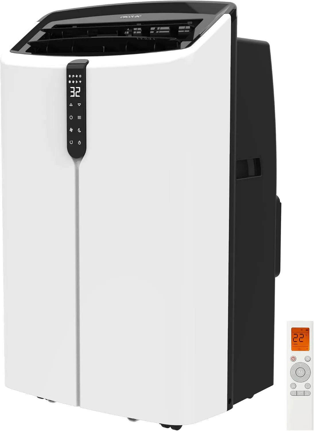 Cecotec Mobiles Klimagerät 12000 BTU mit Heizfunktion, 5 Modi, Entfeuchter 28L/Tag, LED-Display, Fernbedienung, Timer und Oszillation