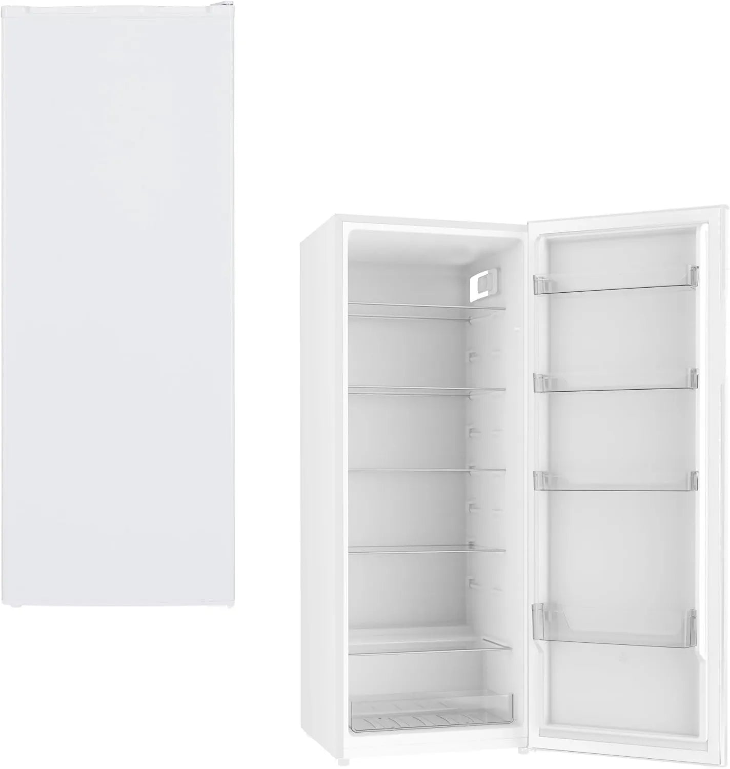 PKM Freistehender Kühlschrank 242L, LED, Wechselbarer Türanschlag, Weiß