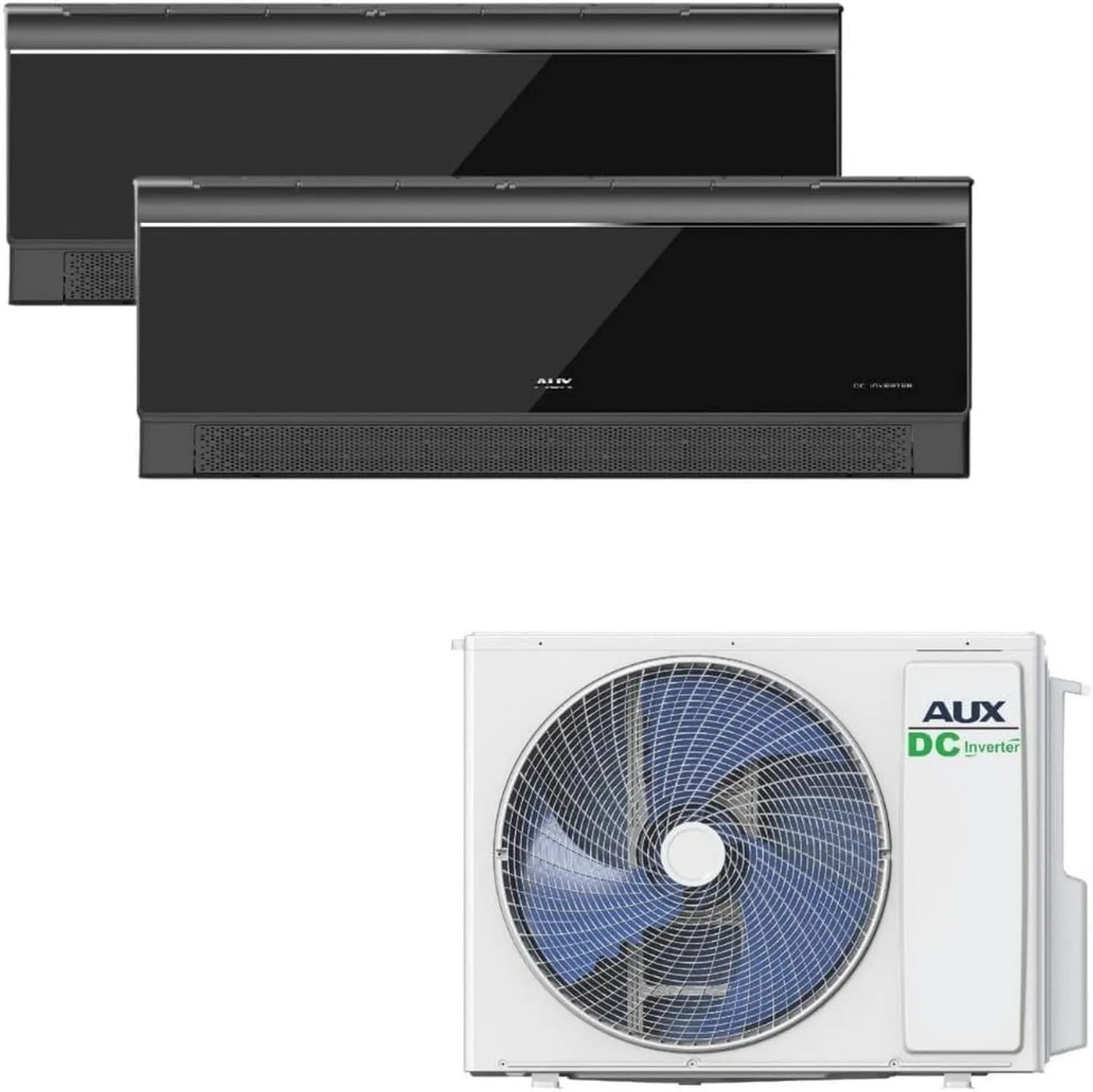Energieeffiziente AUX Multi-Split Klimaanlage 27000 BTU mit WLAN, R32, Schwarz