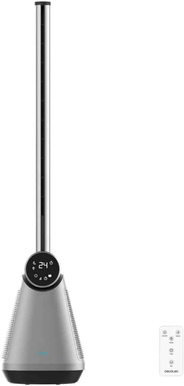 Cecotec Turmventilator Bladeless Skyline, 100 cm, 50 W, Touchscreen, Fernbedienung, 3 Modi, 3 Geschwindigkeiten, Timer bis 15 Stunden, 40° Schwenkfunktion