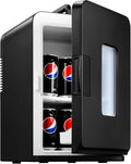 NORTHCLAN 15L Mini Kühlschrank, Tragbar mit Dualspannung 220V/12V, Ideal für Zuhause und Auto, Kühlt und Heizt, Perfekt für Getränke und Snacks, Schwarz