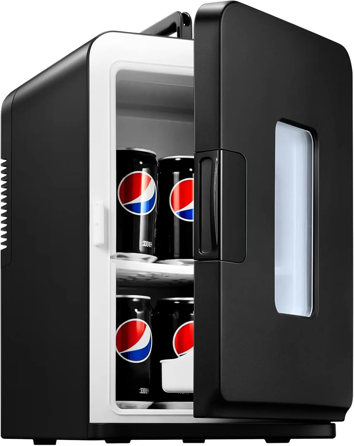 NORTHCLAN 15L Mini Kühlschrank, Tragbar mit Dualspannung 220V/12V, Ideal für Zuhause und Auto, Kühlt und Heizt, Perfekt für Getränke und Snacks, Schwarz