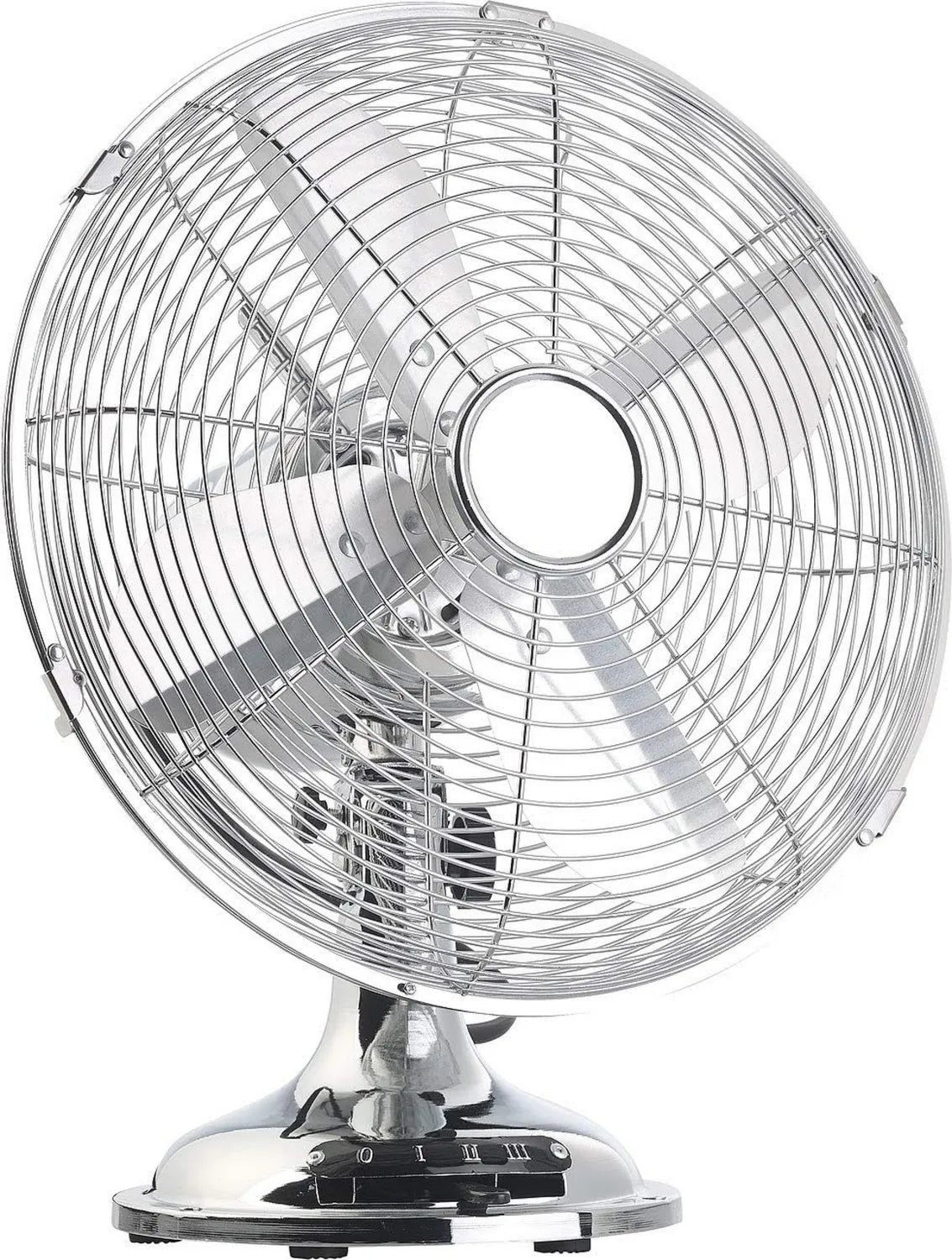 Retro Tischventilator aus Metall mit Oszillation, 35 W, Ø 30 cm