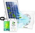 Solarbetriebener Lüfter 100mm mit 12V Solarpanel und 4,5m Kabel, wasserdichtes Belüftungssystem für Gewächshaus, Gartenhaus und Camping