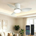 LED Deckenventilator mit Beleuchtung und Fernbedienung, 65cm, Dimmbar, Leiser DC Motor, 6 Geschwindigkeiten, Timer und Umkehrfunktion