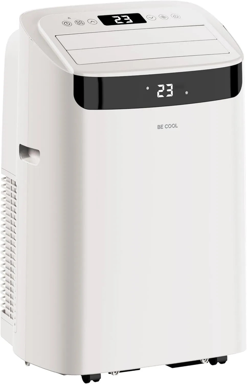 BE COOL 4-in-1 Klimagerät 14000 BTU mit Heizung und WLAN, Entfeuchter & Ventilator, geeignet für Räume bis 48 m², kompatibel mit Alexa & Google Assistant, inklusive Fernbedienung und Timer, weiß