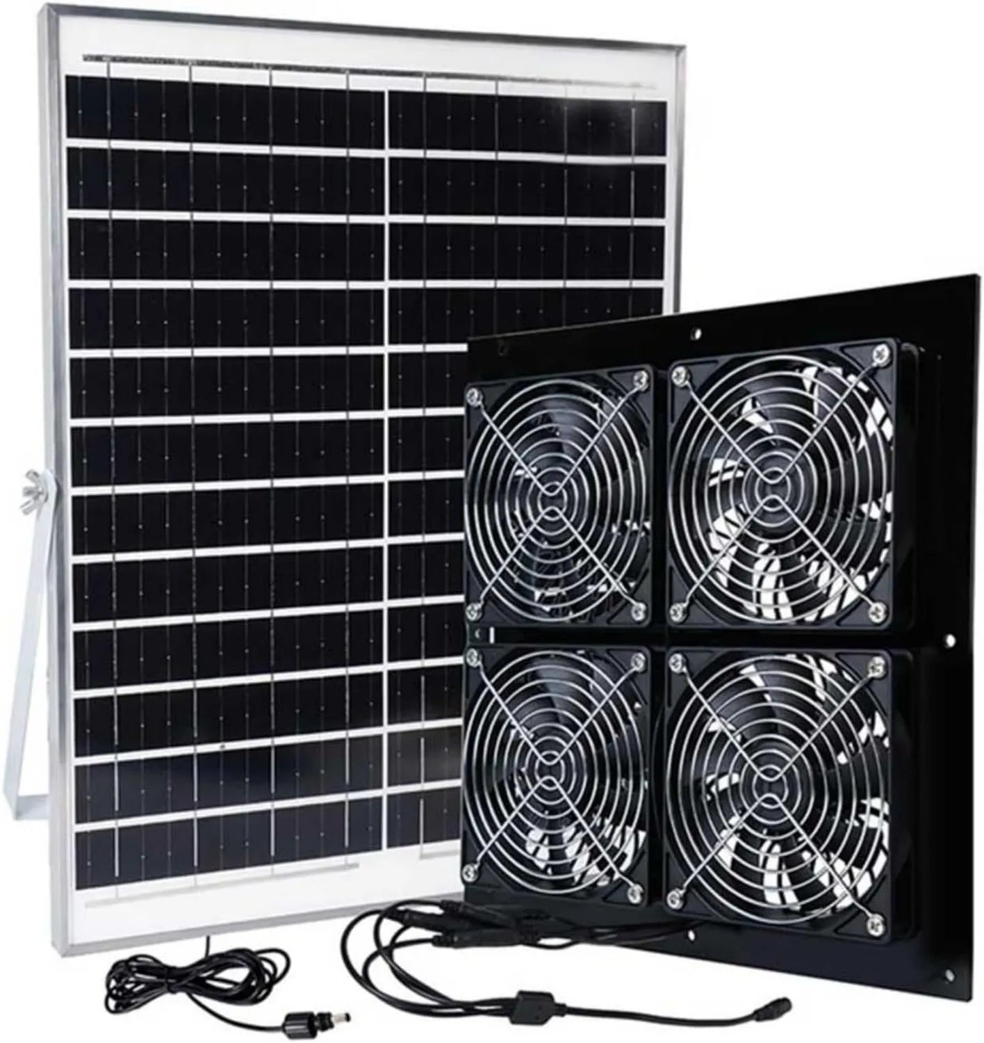 Solar-Belüftungsset 30 W, leiser 20,3 cm Ventilator für Gewächshaus & Wohnmobil, IP67 wasserdicht