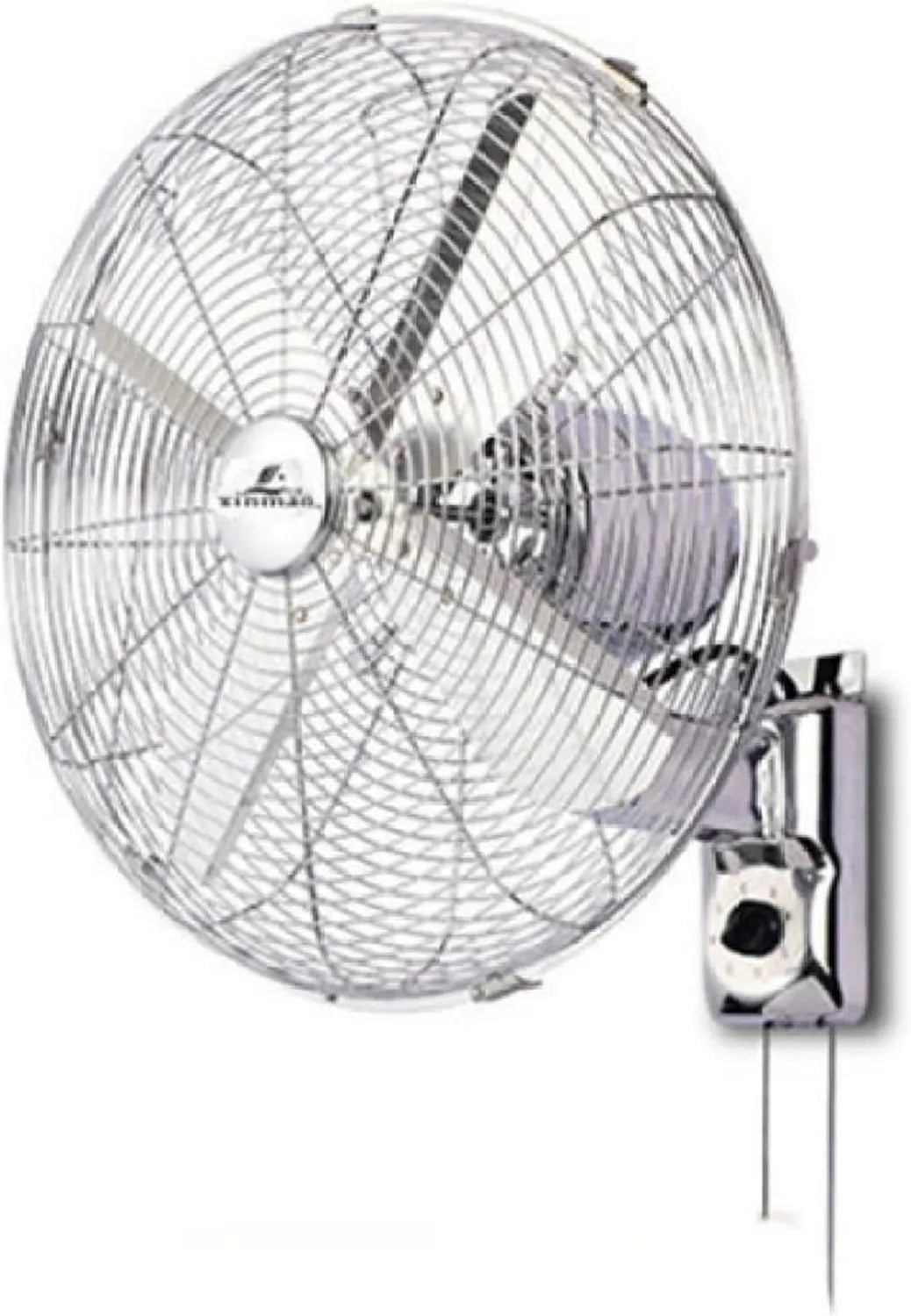 Industrieller Retro-Wandventilator mit 3 Geschwindigkeiten, Fernbedienung, schwenkbarer Kopf, Metall, 45,7 cm