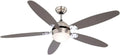 Moderner LED-Deckenventilator mit Umkehrfunktion, 132 cm, Metall, für Wohnzimmer