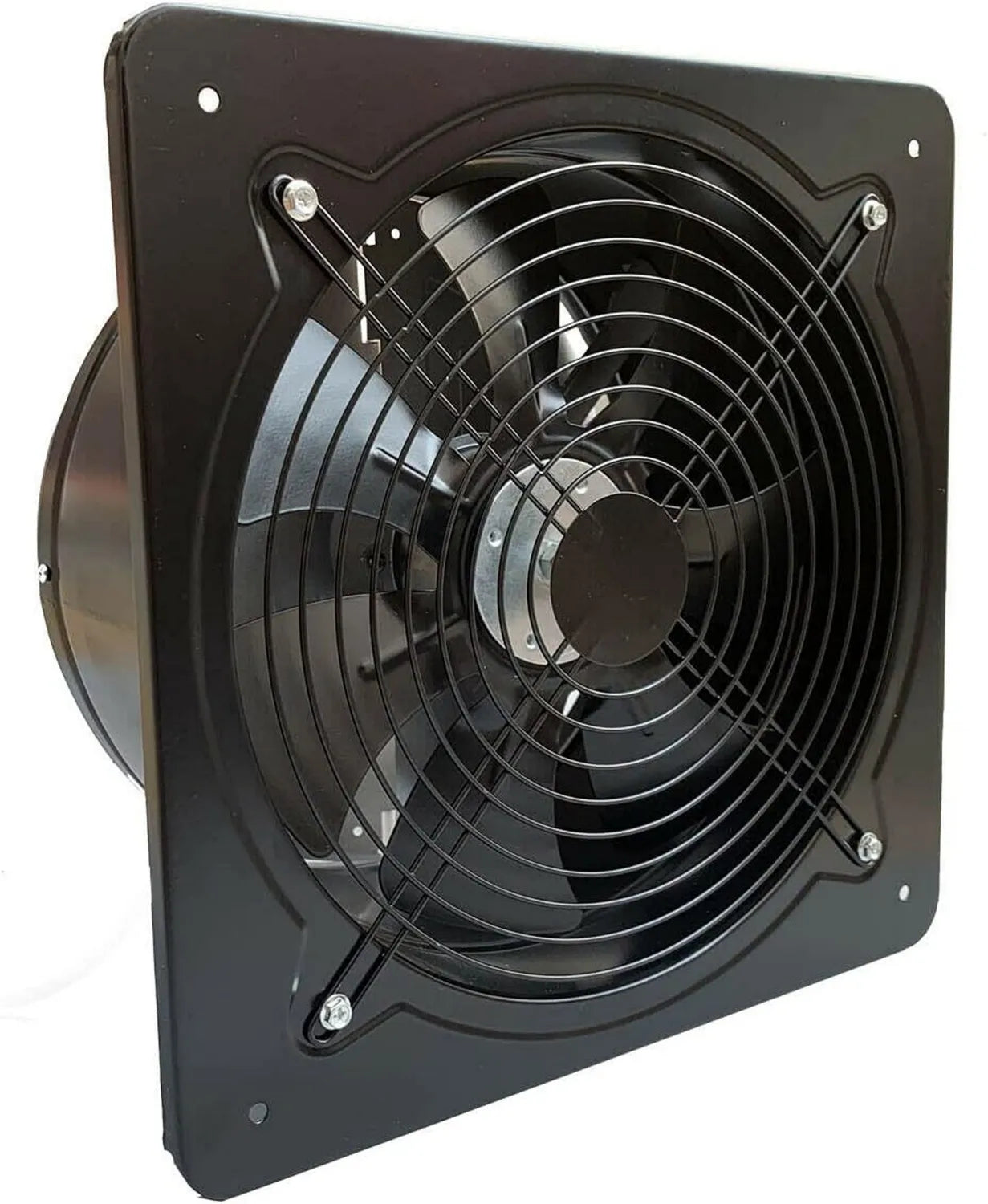 Leistungsstarker 120W Axiallüfter, 2650 m³/h Abluft für Küche und Industrie, 300mm Metallventilator zur Wand- oder Deckenmontage, ideal für Badezimmer (Plattengröße: 350 x 350mm)