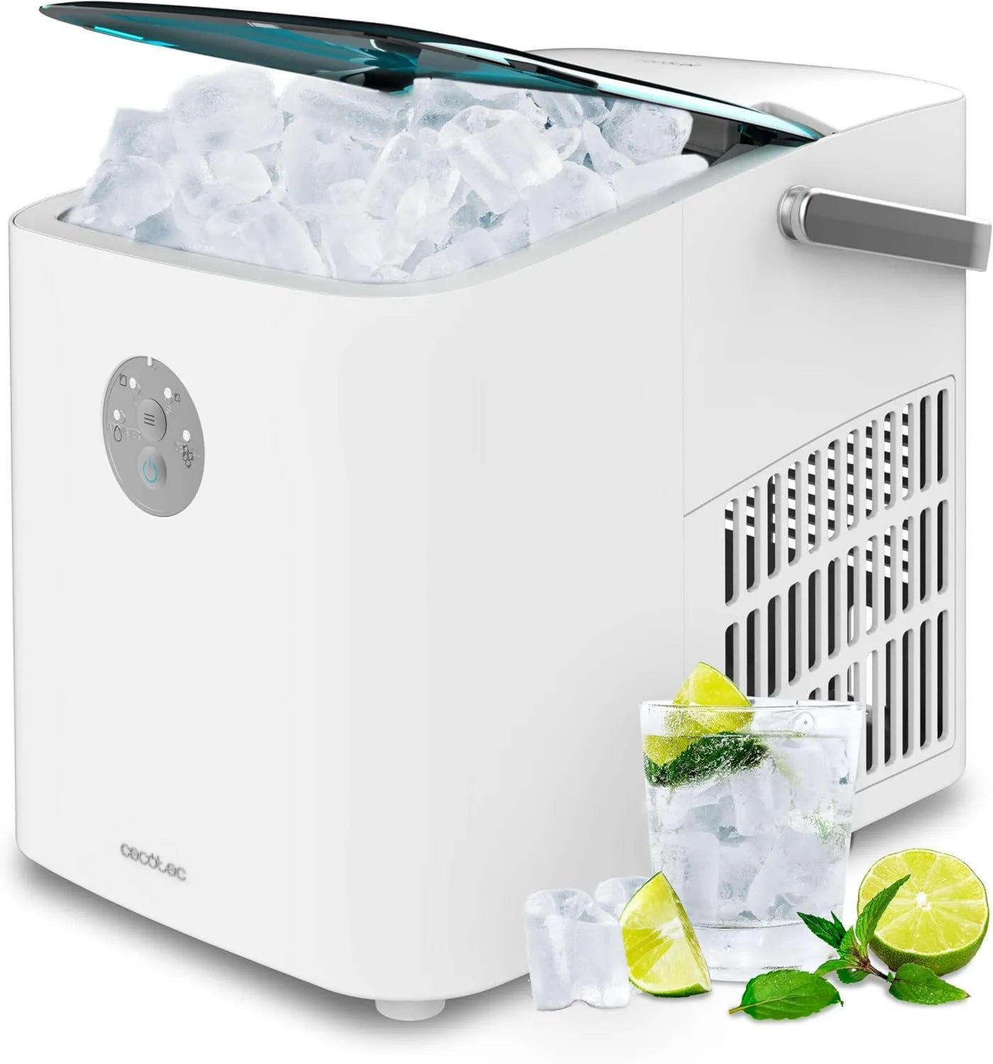 Eiswürfelmaschine Cecotec Chillin' Ice 1200 Go, 12 kg täglich, 120 W, schnelles Eis in 6-8 Min, zwei Würfelgrößen, einfach zu bedienen